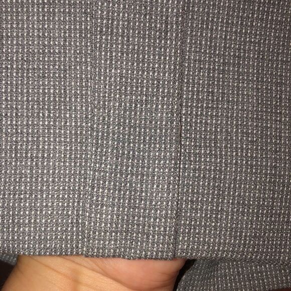 LOFT 12P Julie Straight Gray White Mini Plaid Dress Slacks Trousers - Picture 8 of 16